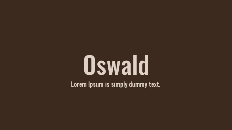 Download font oswald